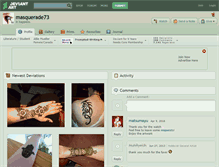 Tablet Screenshot of masquerade73.deviantart.com