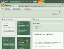 Tablet Screenshot of highswan.deviantart.com