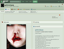 Tablet Screenshot of gothiclollypop.deviantart.com