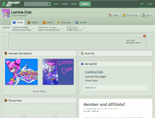 Tablet Screenshot of lumina-club.deviantart.com