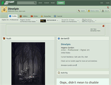 Tablet Screenshot of dimespin.deviantart.com