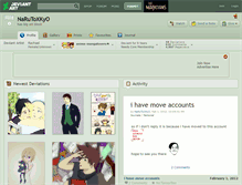 Tablet Screenshot of narutoxkyo.deviantart.com