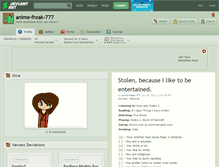 Tablet Screenshot of anime-freak-777.deviantart.com