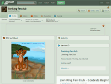 Tablet Screenshot of lionking-fanclub.deviantart.com