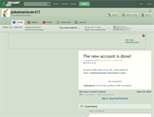 Tablet Screenshot of pokemonlover417.deviantart.com