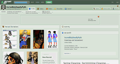 Desktop Screenshot of incrediblydeadlypyth.deviantart.com