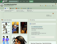 Tablet Screenshot of incrediblydeadlypyth.deviantart.com