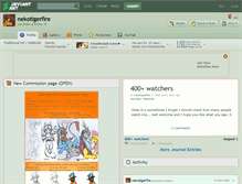 Tablet Screenshot of nekotigerfire.deviantart.com