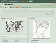 Tablet Screenshot of malakianknight.deviantart.com