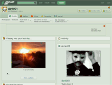 Tablet Screenshot of dark001.deviantart.com