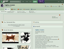 Tablet Screenshot of mighty-crouton.deviantart.com