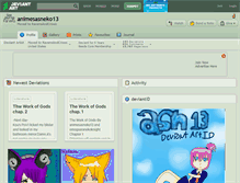 Tablet Screenshot of animesasneko13.deviantart.com
