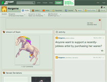 Tablet Screenshot of morganne.deviantart.com