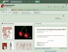 Tablet Screenshot of dingheart664.deviantart.com