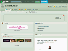 Tablet Screenshot of angelofdarkness45.deviantart.com