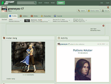Tablet Screenshot of greeneyes-17.deviantart.com