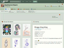 Tablet Screenshot of blackhorsewhispers.deviantart.com