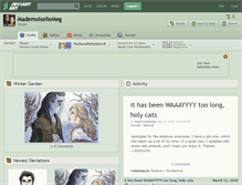 Tablet Screenshot of mademoisellemeg.deviantart.com