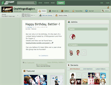 Tablet Screenshot of onewingedeagle.deviantart.com