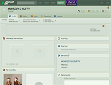 Tablet Screenshot of m0nke0y-d-ruffy.deviantart.com