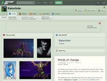 Tablet Screenshot of blakenfeder.deviantart.com