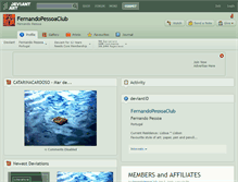 Tablet Screenshot of fernandopessoaclub.deviantart.com