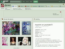 Tablet Screenshot of diamand.deviantart.com