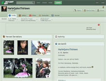 Tablet Screenshot of harlequinnthirteen.deviantart.com