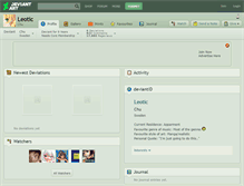 Tablet Screenshot of leotic.deviantart.com