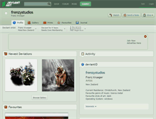 Tablet Screenshot of frenzystudios.deviantart.com