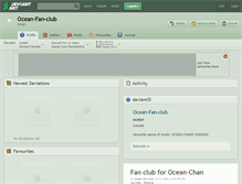 Tablet Screenshot of ocean-fan-club.deviantart.com