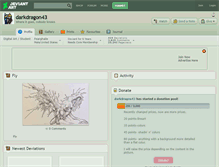 Tablet Screenshot of darkdragon43.deviantart.com