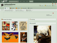 Tablet Screenshot of caffeinatedfennec.deviantart.com