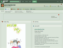 Tablet Screenshot of greendayfanclub.deviantart.com