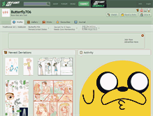 Tablet Screenshot of butterfly706.deviantart.com
