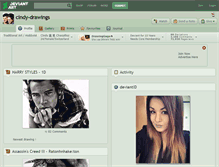 Tablet Screenshot of cindy-drawings.deviantart.com