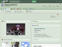 Tablet Screenshot of datadrainedshrimp.deviantart.com