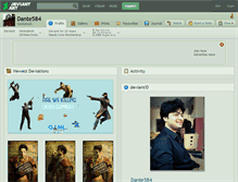 Tablet Screenshot of dante584.deviantart.com
