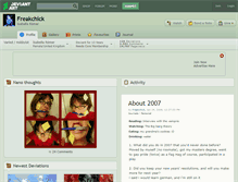 Tablet Screenshot of freakchick.deviantart.com