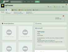 Tablet Screenshot of half-human.deviantart.com