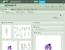 Tablet Screenshot of animamangawolf.deviantart.com