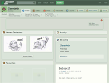 Tablet Screenshot of claredeth.deviantart.com