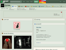 Tablet Screenshot of hicchan.deviantart.com