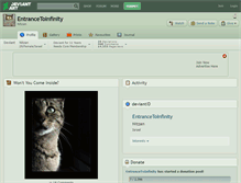 Tablet Screenshot of entrancetoinfinity.deviantart.com