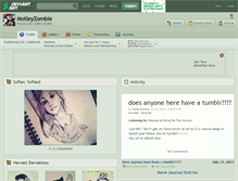 Tablet Screenshot of motleyzombie.deviantart.com