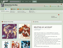 Tablet Screenshot of melancholy-the-boy.deviantart.com