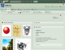 Tablet Screenshot of magnus-a.deviantart.com