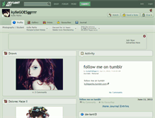 Tablet Screenshot of kyliegoesggrrrr.deviantart.com