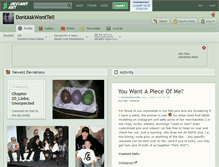 Tablet Screenshot of dontaskwonttell.deviantart.com
