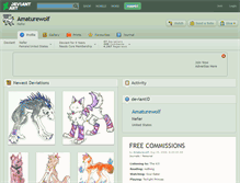 Tablet Screenshot of amaturewolf.deviantart.com